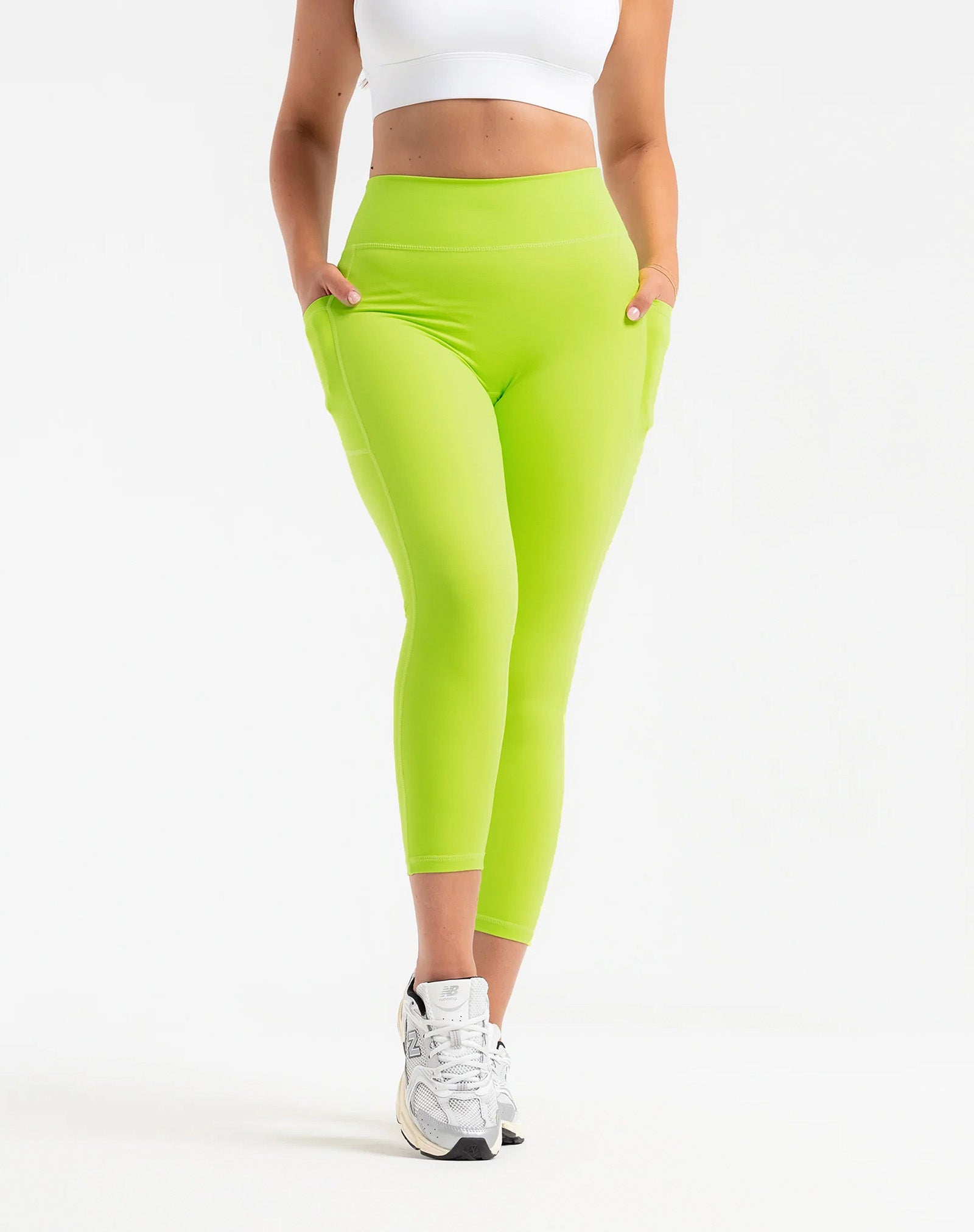 Ascend Pocket Leggings 23" - Lime Green