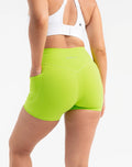 Ascend Pocket Shorts 4" - Lime Green