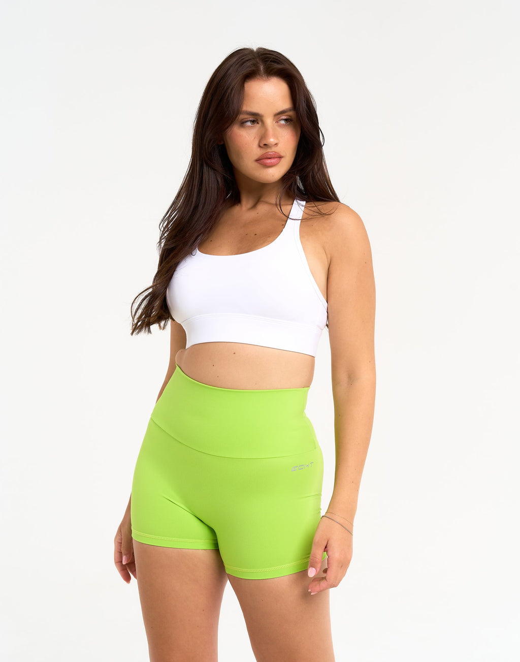 Range Bike Shorts 4" - Lime Green