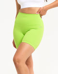 Range Bike Shorts 6" - Lime Green