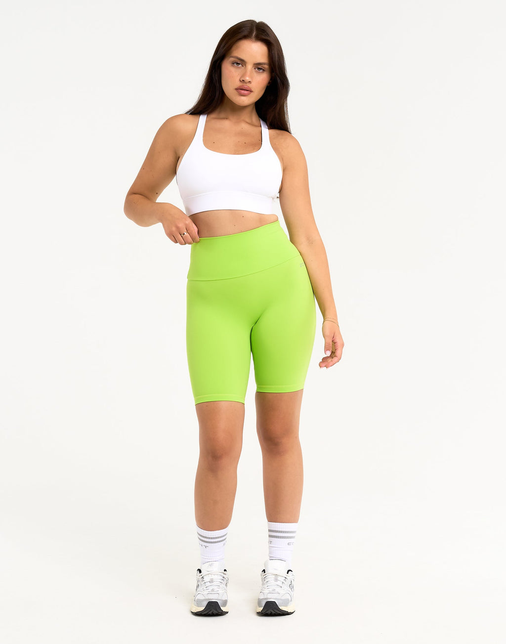 Range Bike Shorts 8" - Lime Green