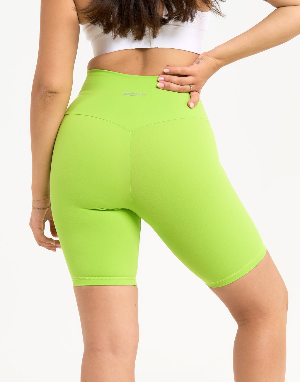 Range Bike Shorts 8" - Lime Green