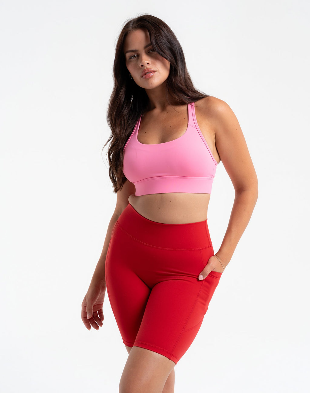 Ascend Pocket Shorts 8" - Scarlet Red