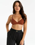 Elemental Crossover Bralette - Brown