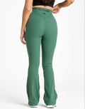 Flare Ribbed Leggings V2 - Green