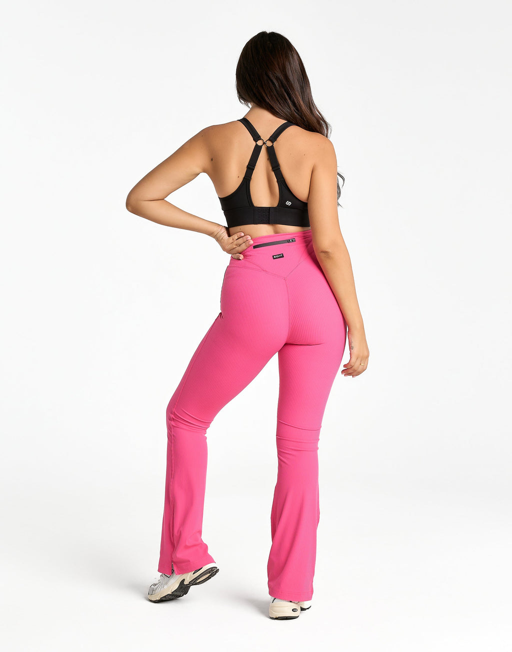 Flare Ribbed Leggings V2 - Pink