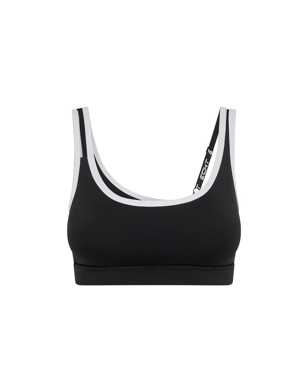 Asymmetric Sports Bra - Black