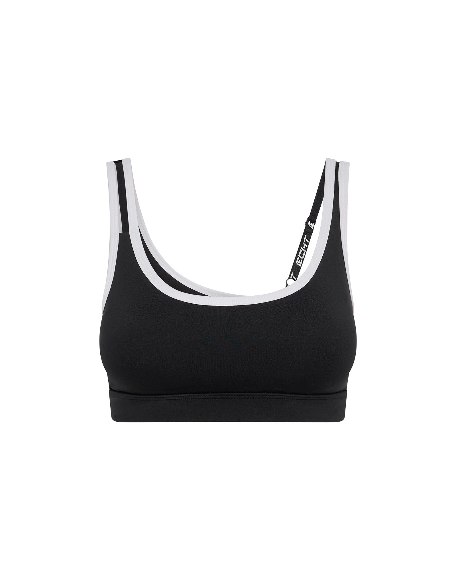 Asymmetric Sports Bra - Black
