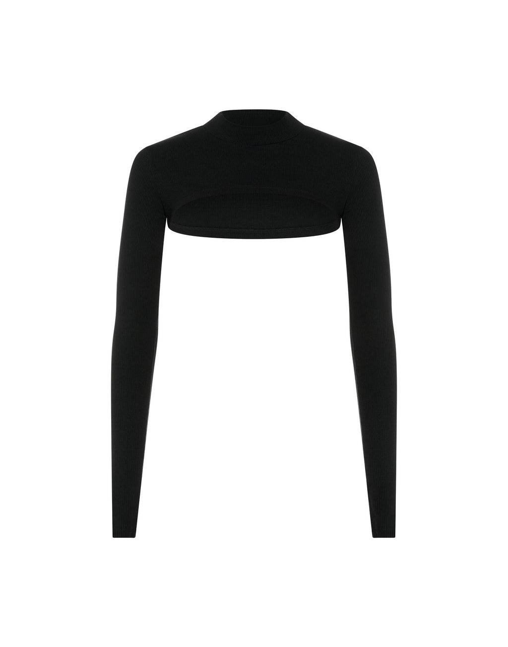 Echt Ribbed High Cut Long Sleeve - Black