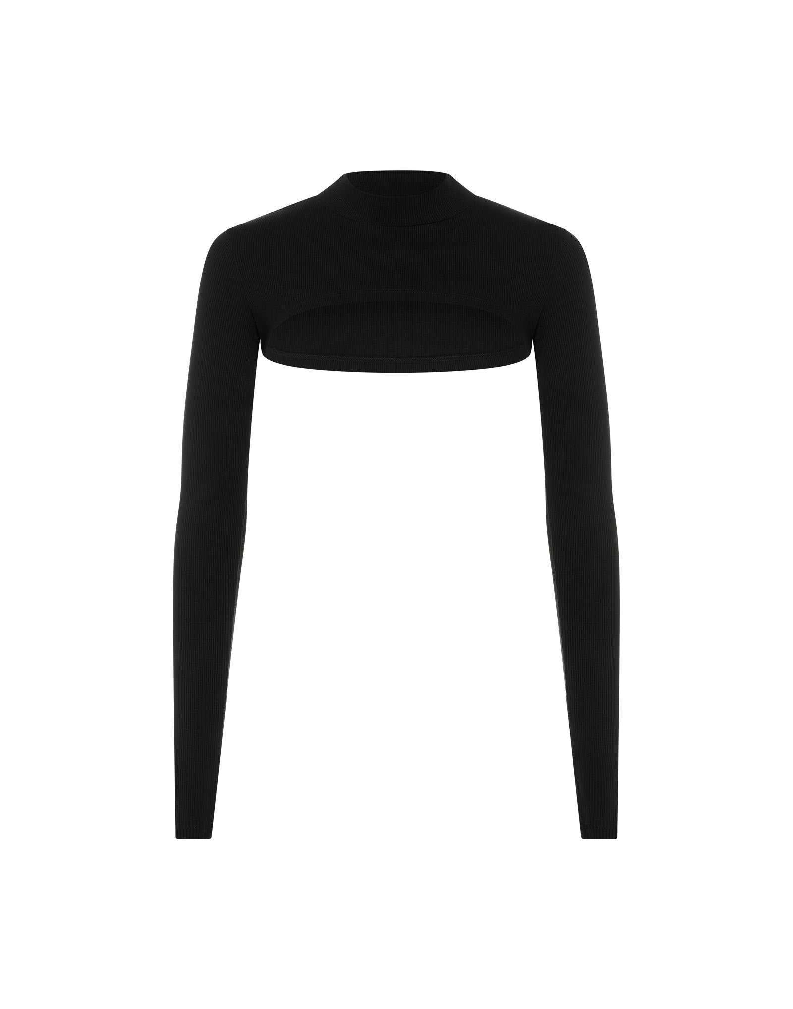 Echt Ribbed High Cut Long Sleeve - Black