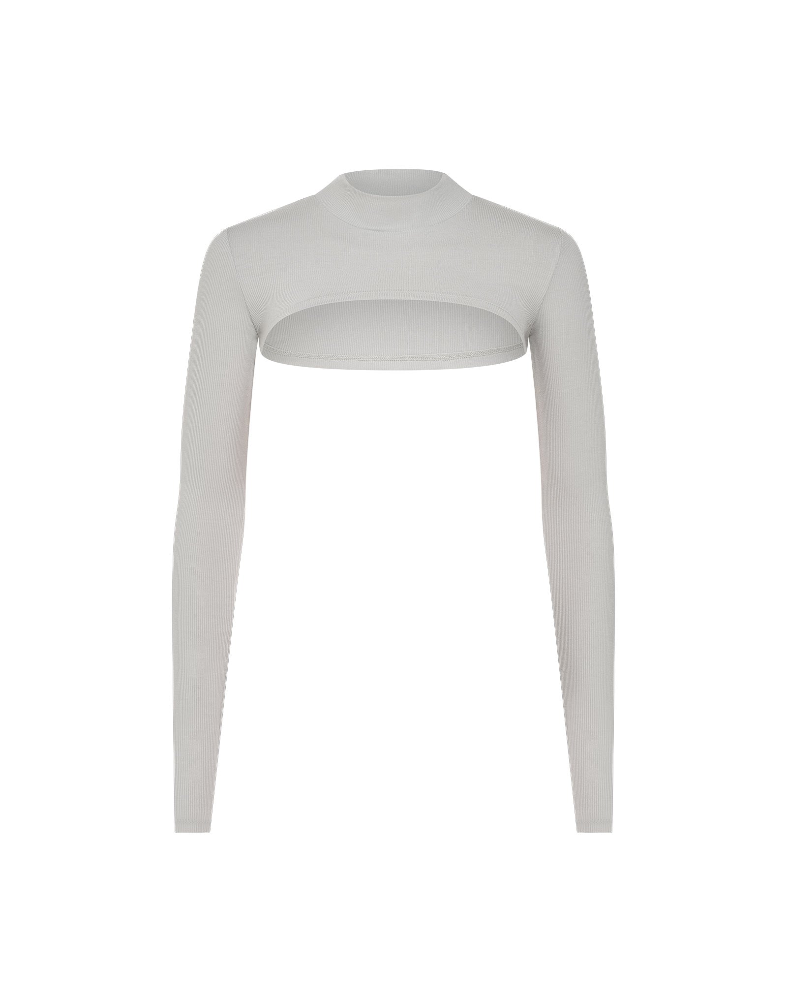 Echt Ribbed High Cut Long Sleeve - Micro Grey