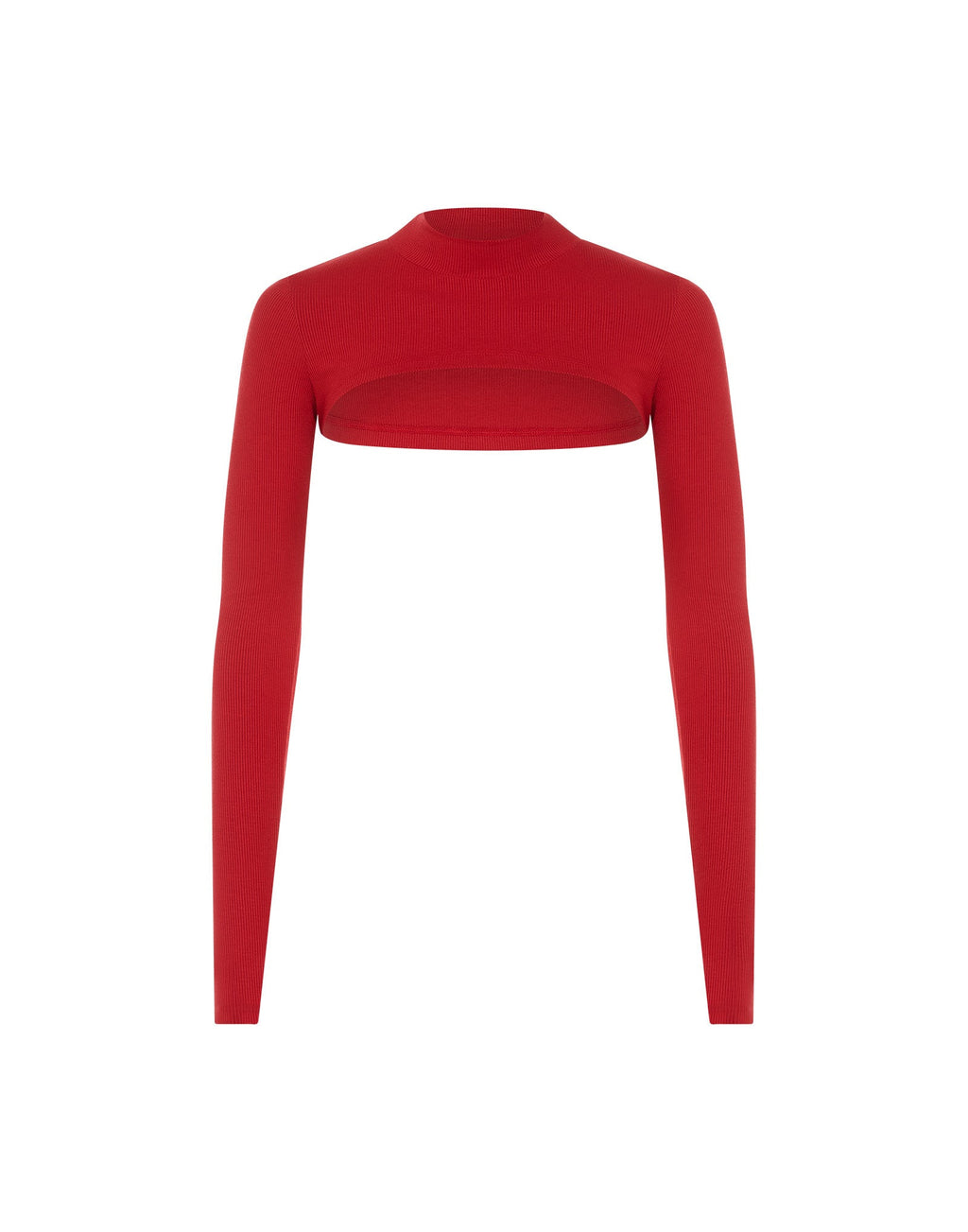 Echt Ribbed High Cut Long Sleeve - Scarlet Red