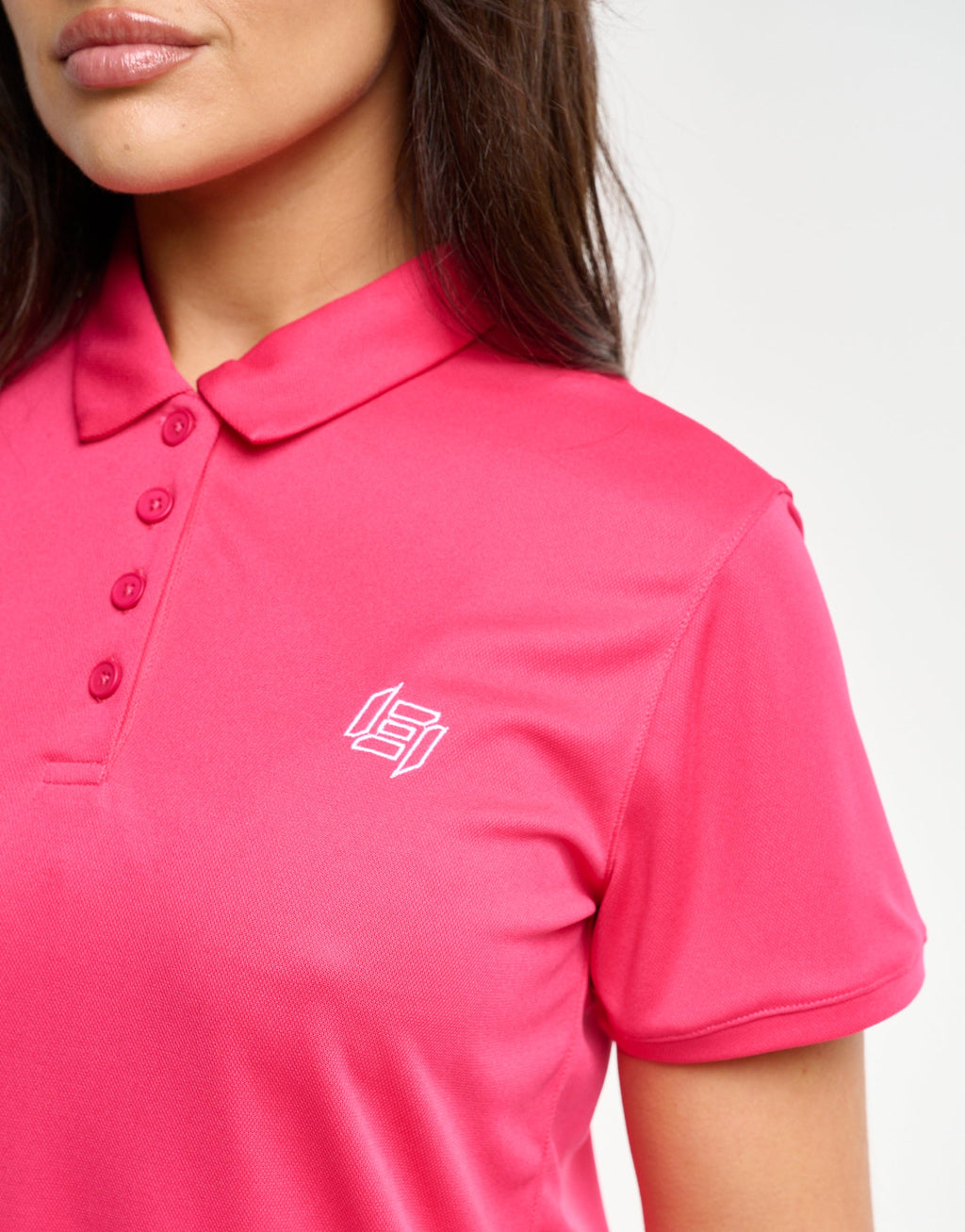 Flow Short-Sleeve Polo - Pink