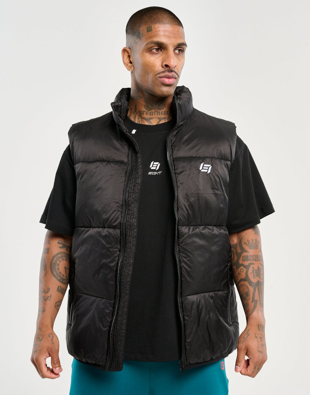 Echt Dart Puffer Vest - Black