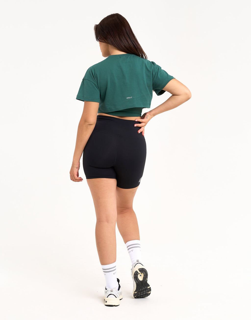 Layered Cropped Tee - Green