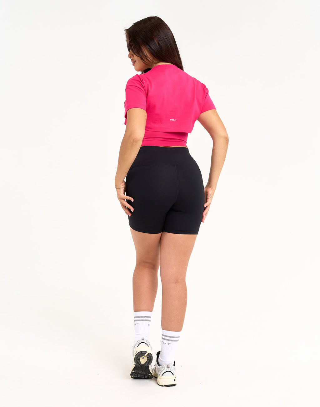 Layered Cropped Tee - Pink