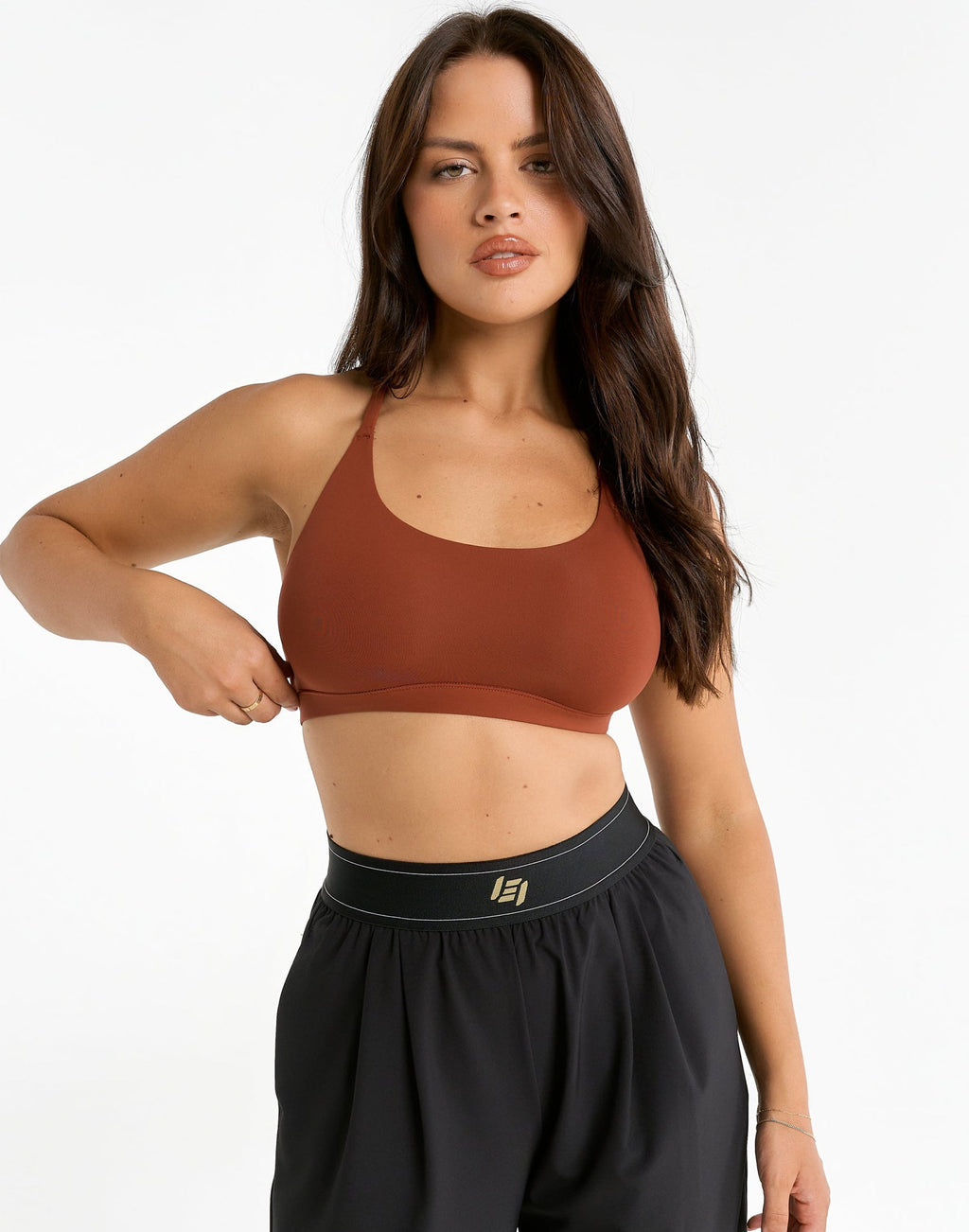 Elemental Raceback Scoop Bralette - Brown