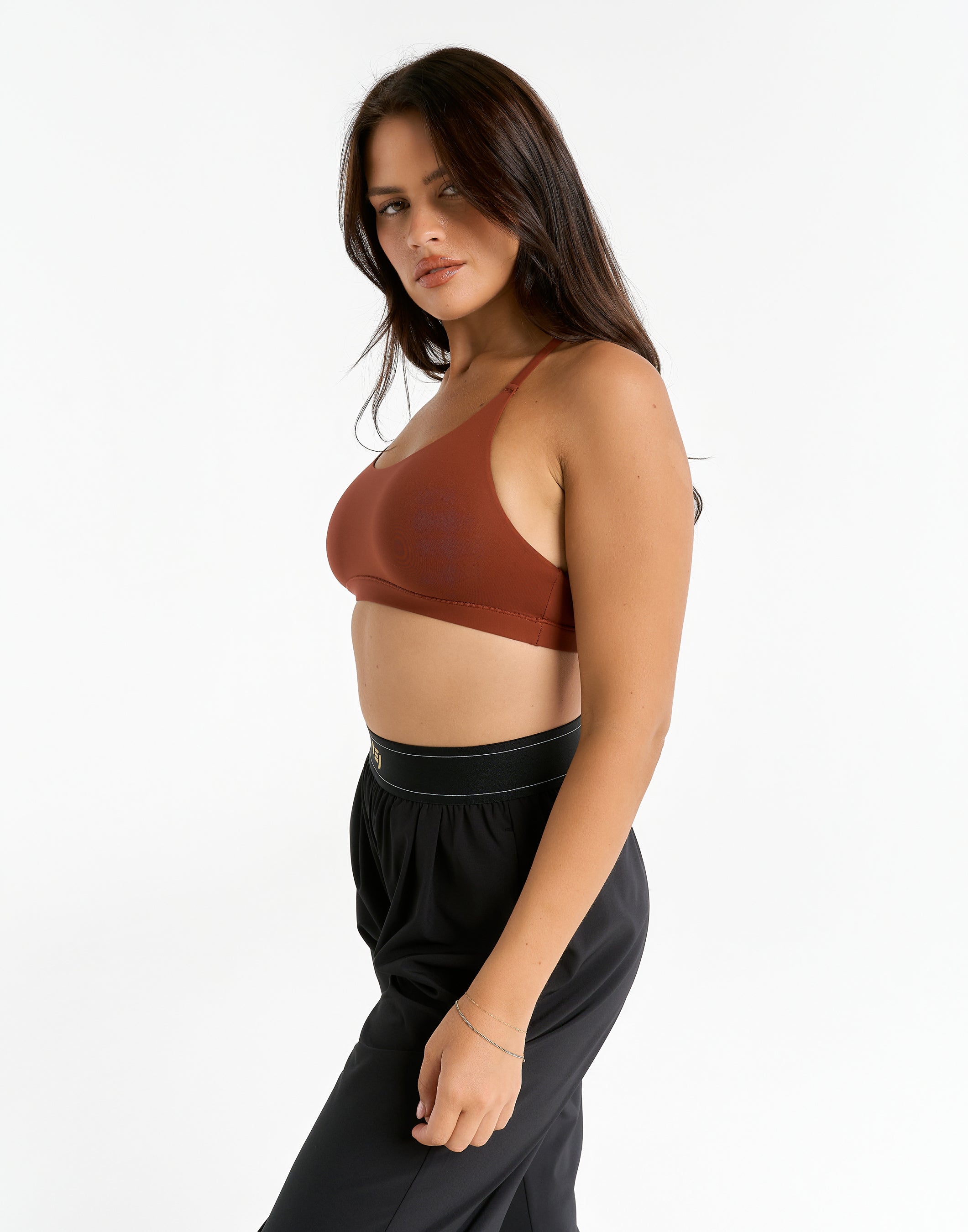Elemental Raceback Scoop Bralette - Brown