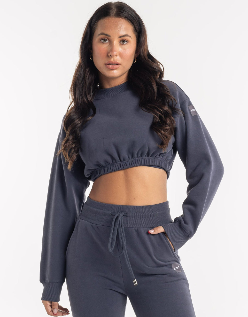 Esteem Cropped Sweater - Smoke Grey