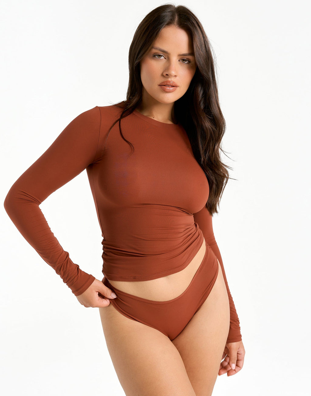 Elemental Long Sleeve T-Shirt - Brown