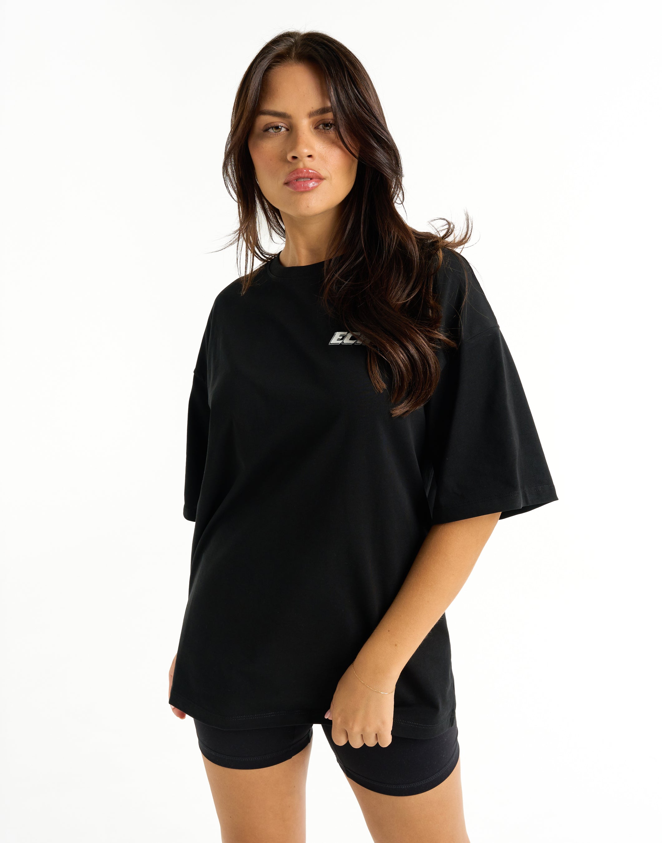 Track Oversize Tee - Black