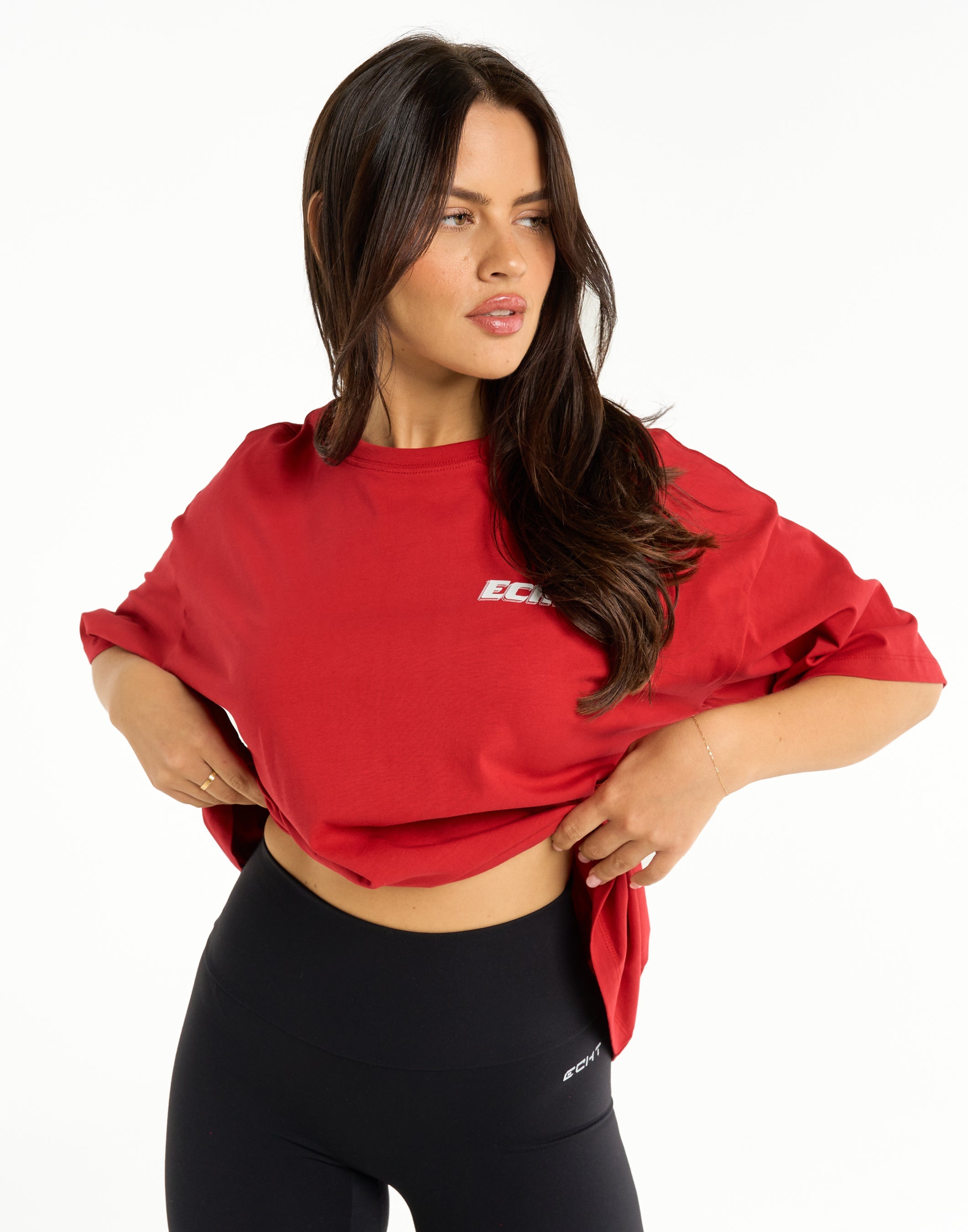 Track Oversize Tee - Red