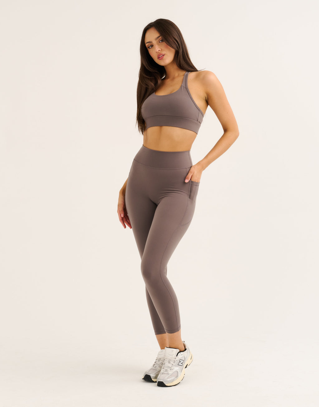 Ascend Pocket Leggings 23" - Slate Grey