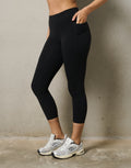 Ascend Pocket Mid-Waist Leggings 23" - Black
