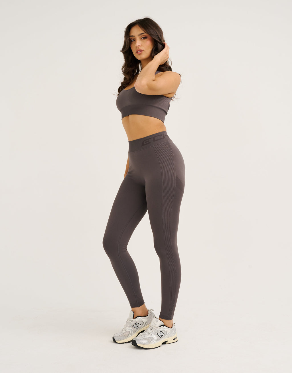 Arise Scrunch Mid-Waist Leggings - Slate Grey