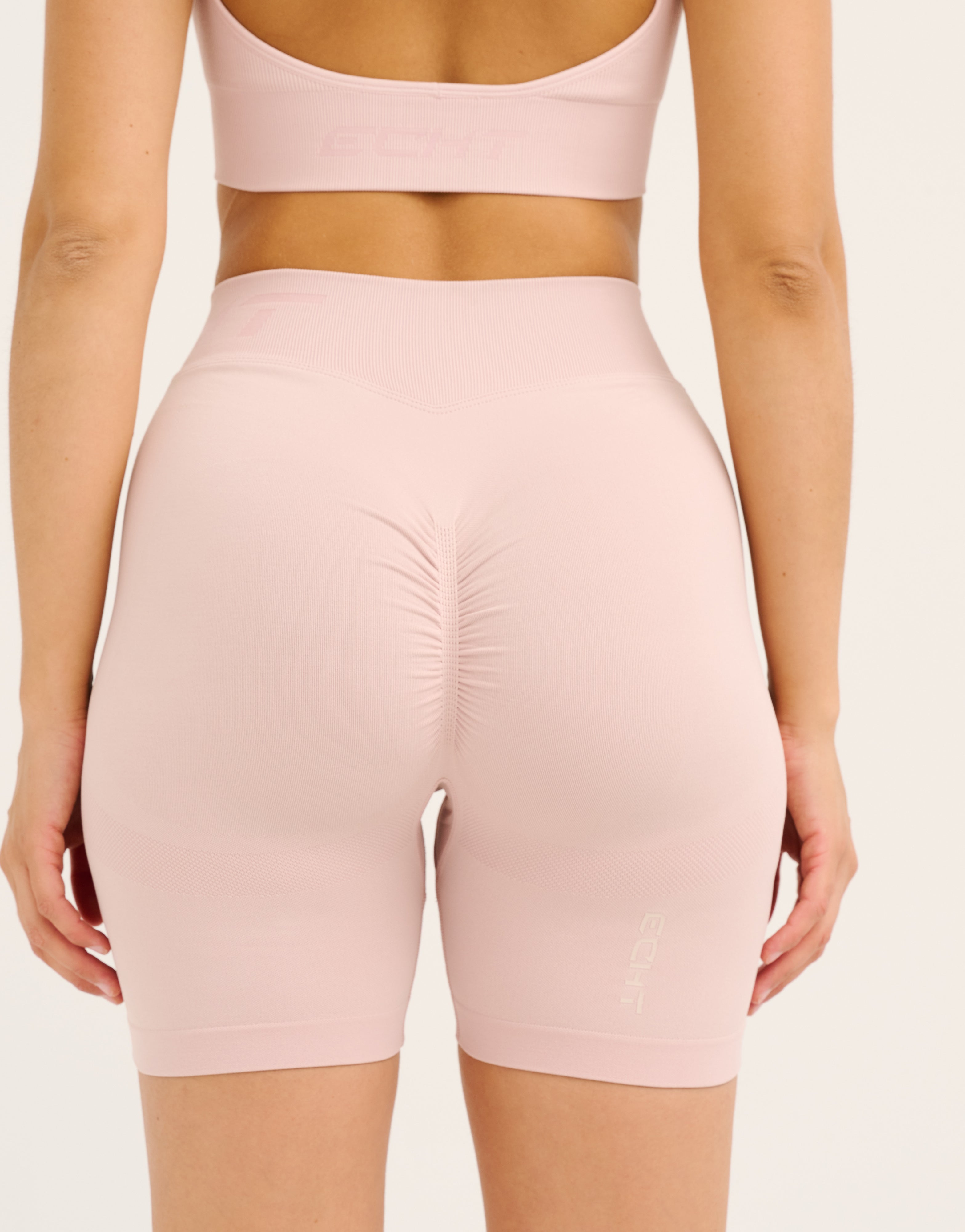 Arise Scrunch Mid-Waist Shorts - Mauve