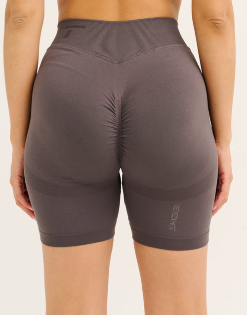 Arise Scrunch Mid-Waist Shorts - Slate Grey