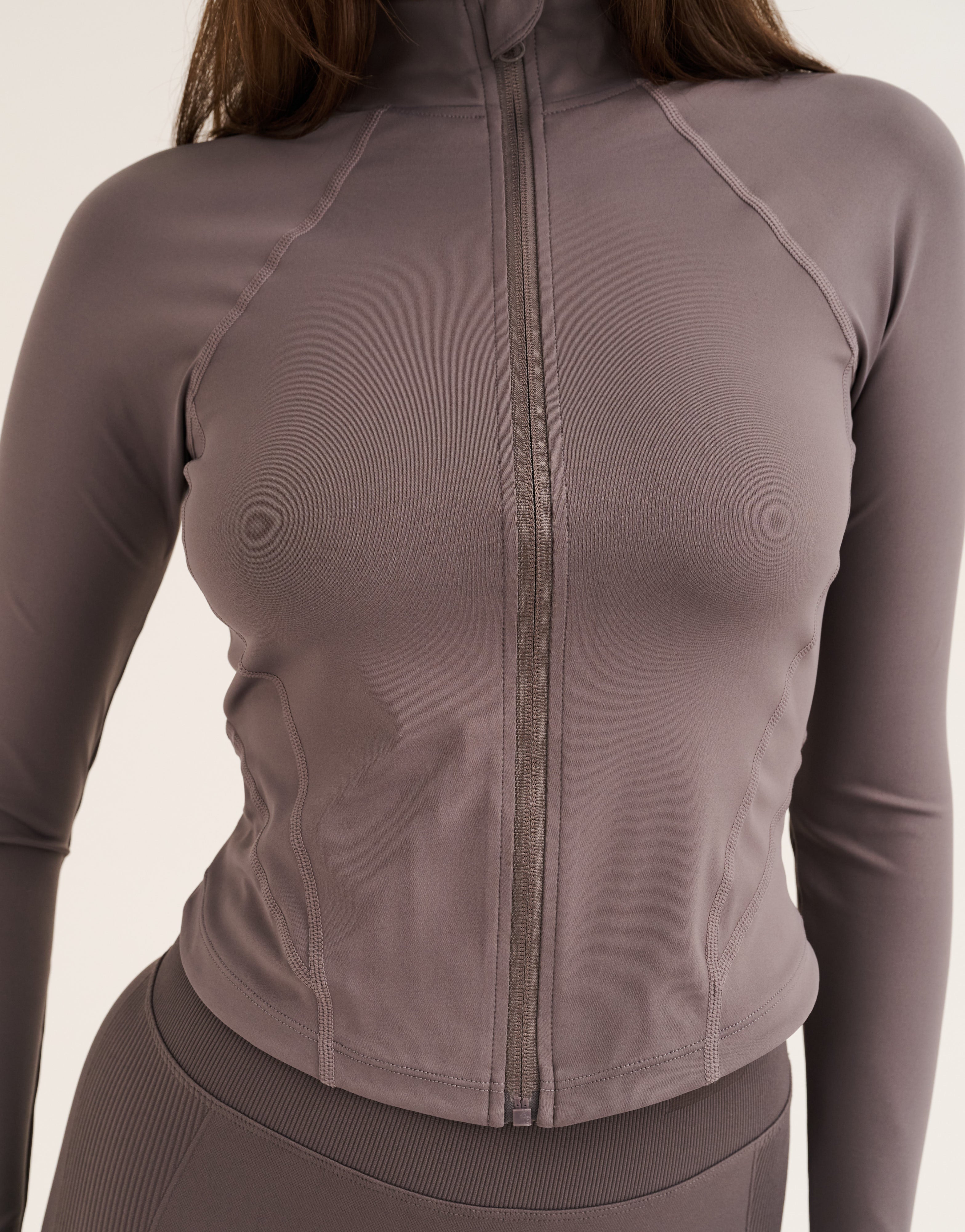 Athlete Crop Jacket - Slate