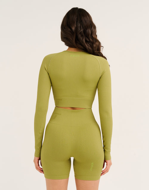 Arise Comfort Cropped Long Sleeve V2 - Olive