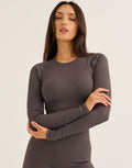 Arise Comfort Cropped Long Sleeve V2 - Slate Grey