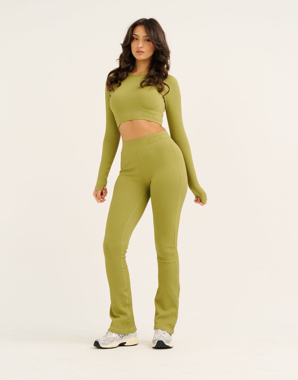 Arise Comfort Mid-Waist Flare Leggings - Olive