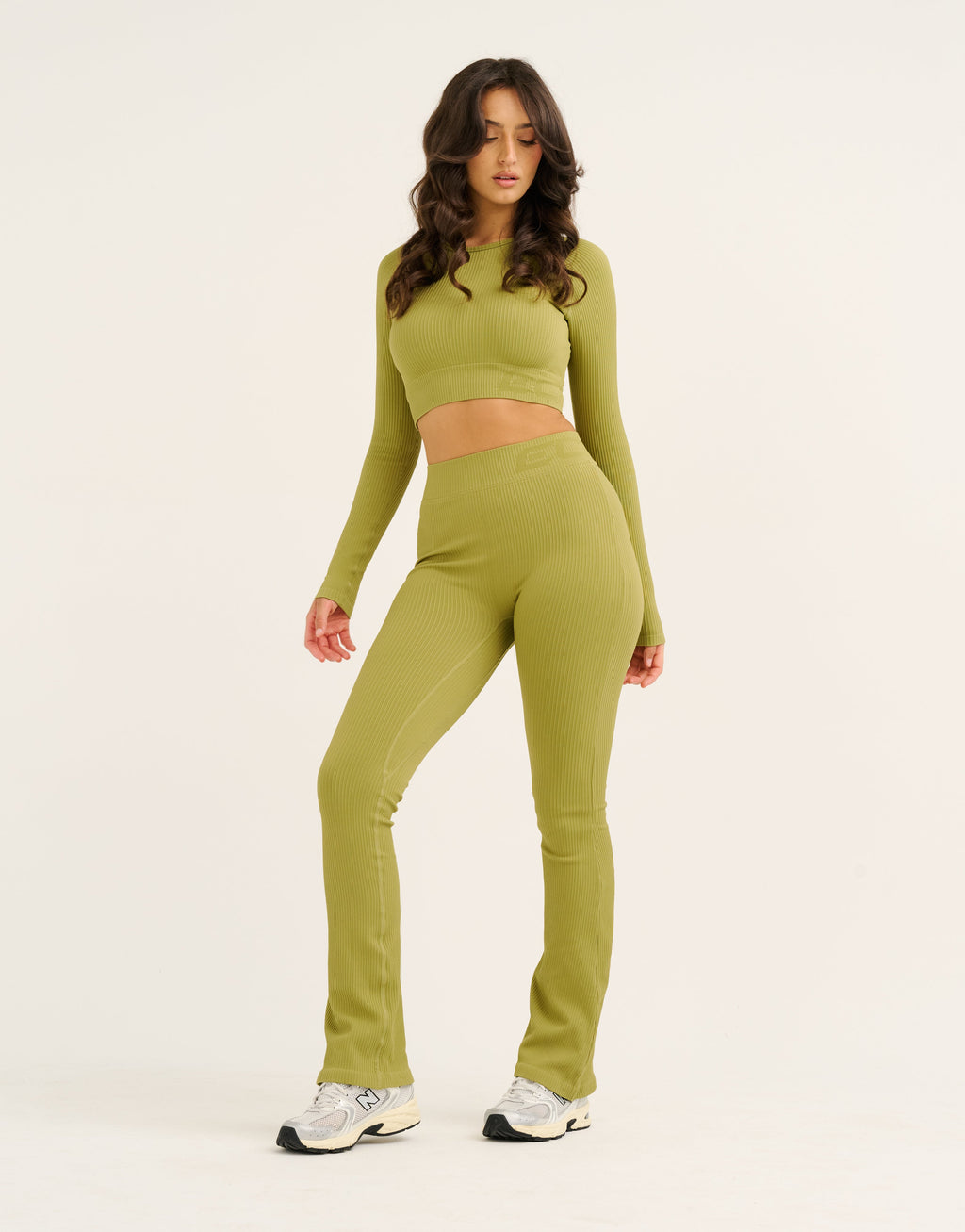 Arise Comfort Mid-Waist Flare Leggings - Olive
