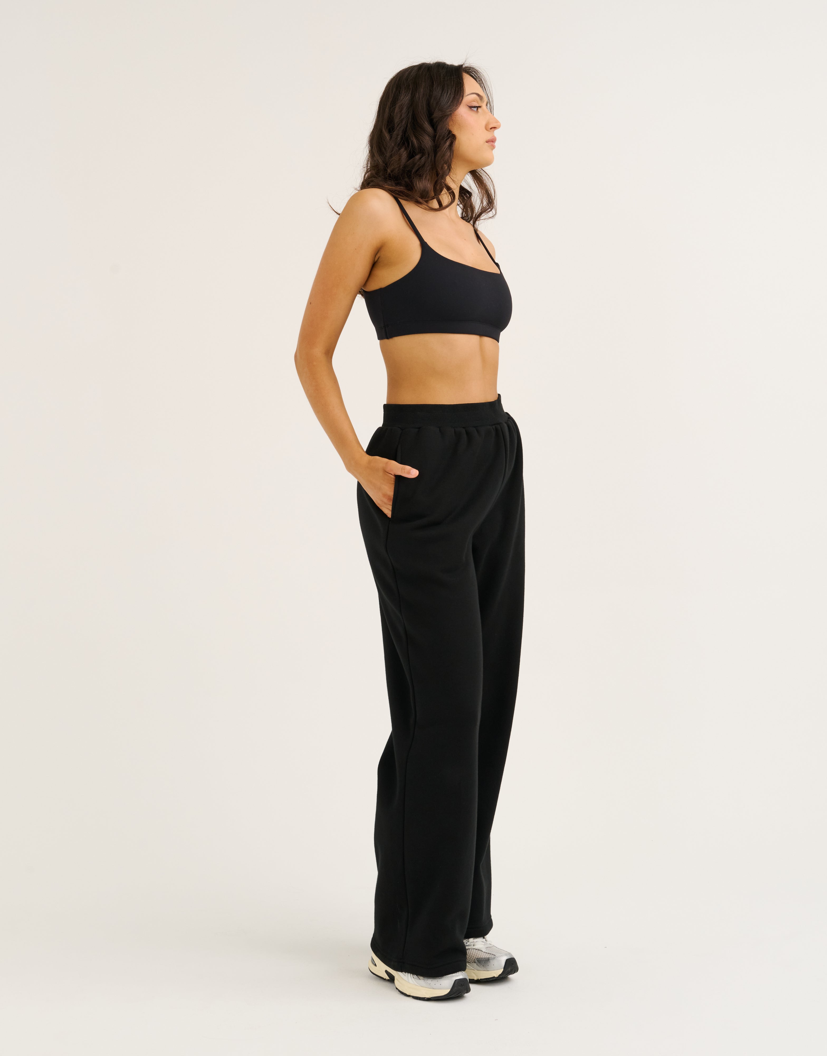 Elemental Wide Leg Sweatpants - Black