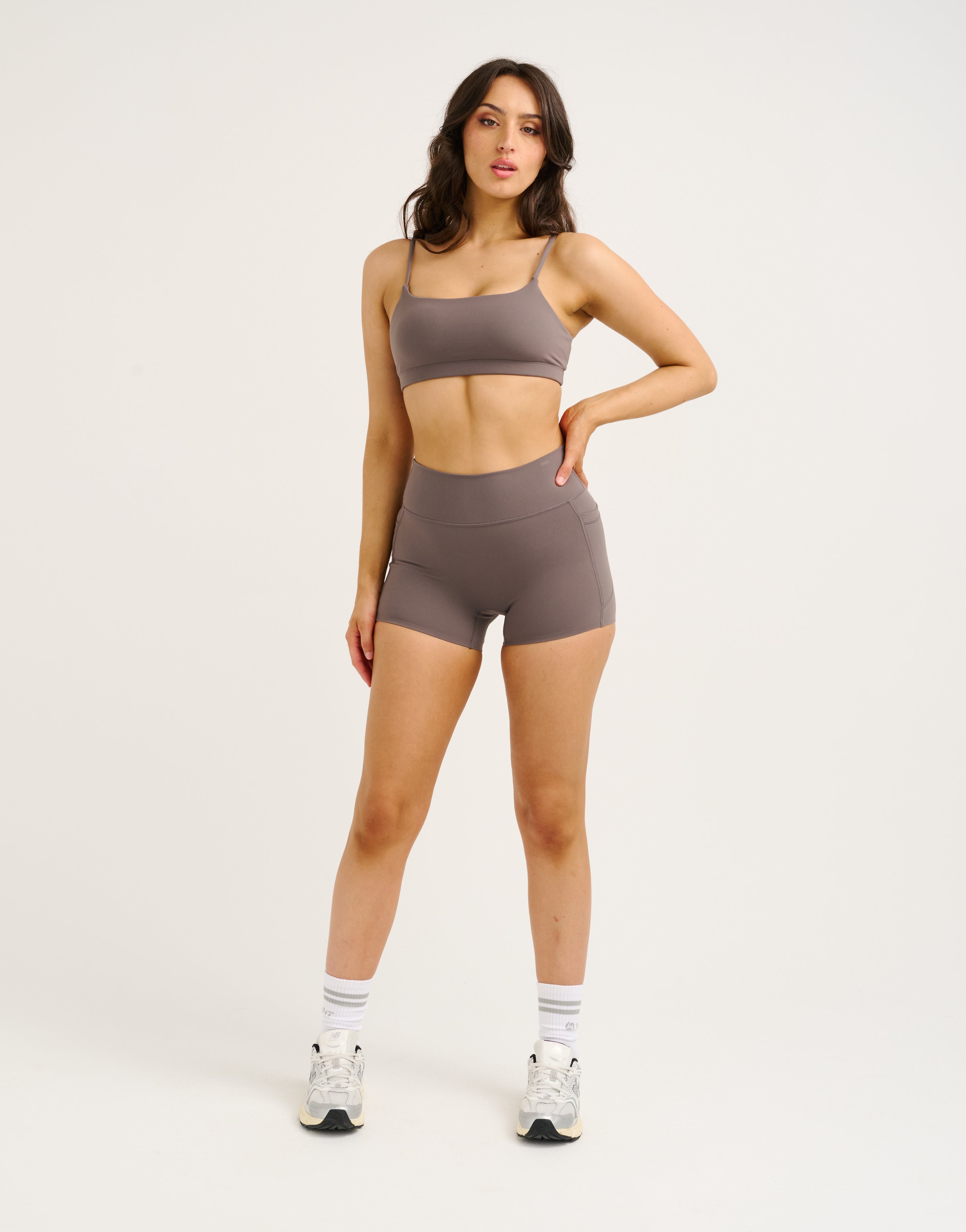 Lycra Seamless Sports Bra - Slate Grey