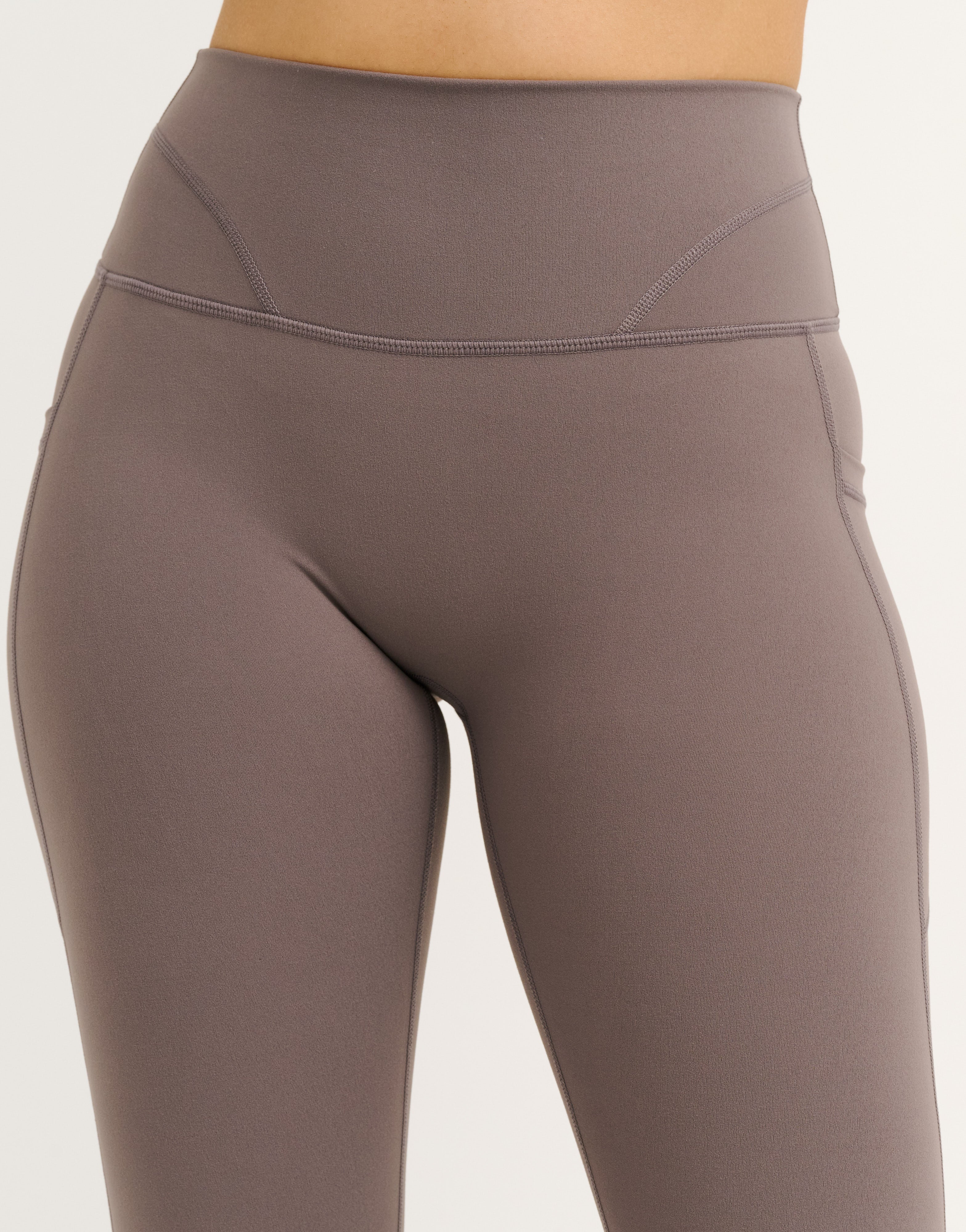 Lycra Invisible Scrunch Pocket Flare Leggings - Slate Grey
