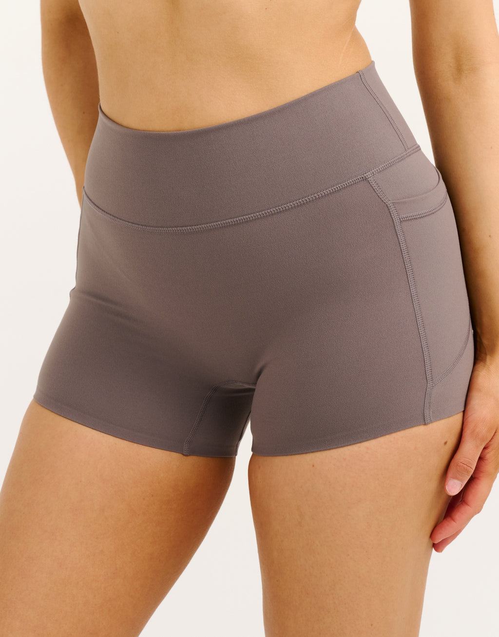 Lycra Invisible Scrunch Pocket Shorts - Slate Grey