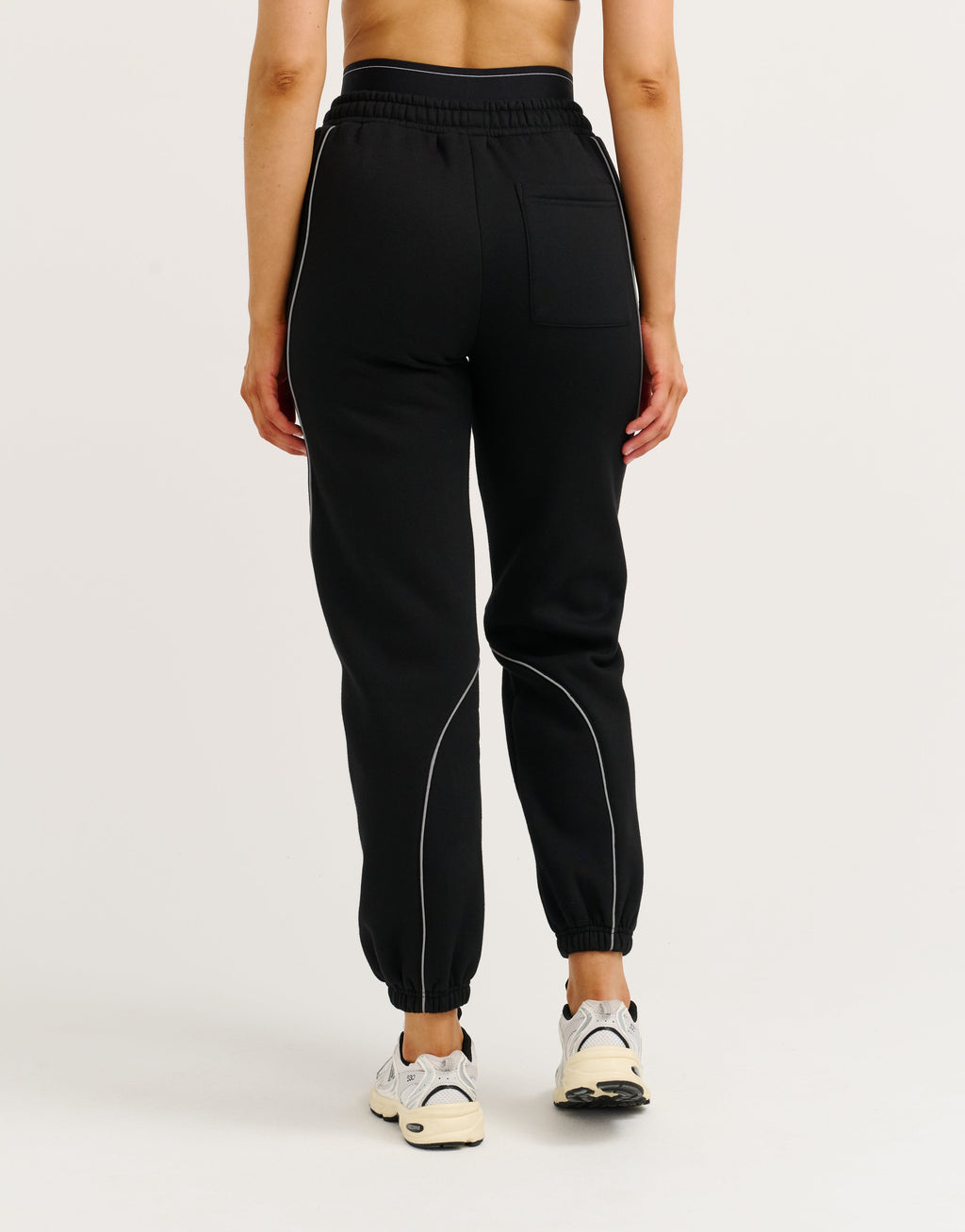 Elemental Layered Jogger Sweatpants - Black/White