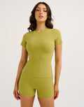 Lycra Seamless Tee - Olive
