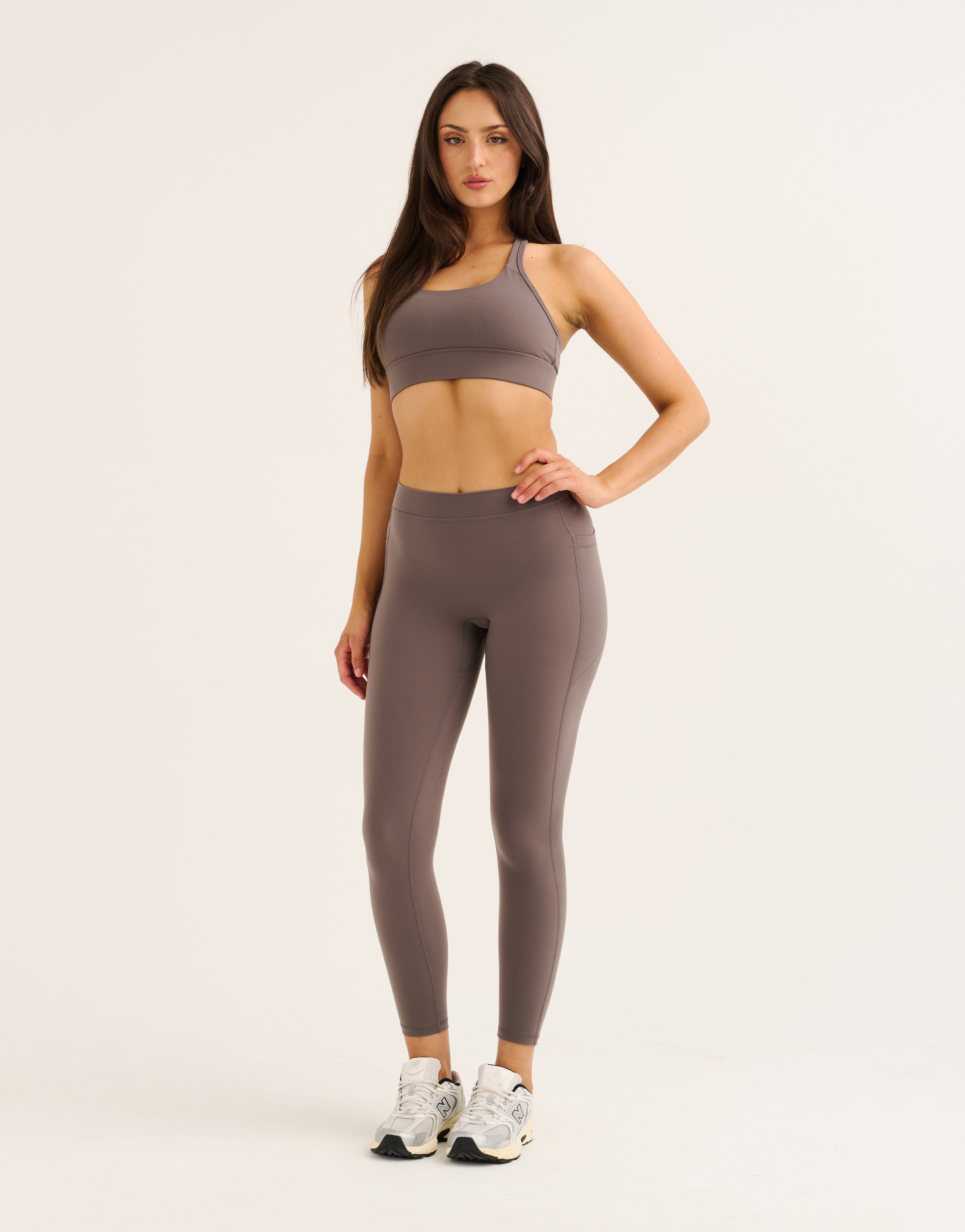 Ascend Pocket Mid-Waist Leggings 25" - Slate Grey