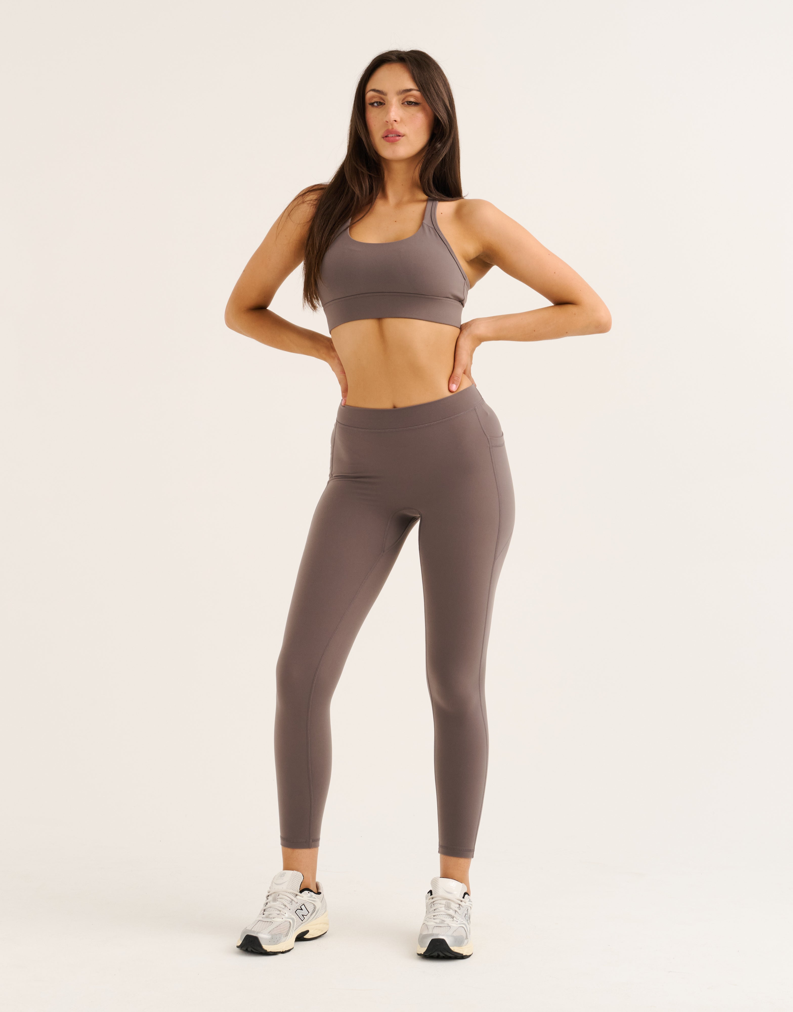 Ascend Pocket Mid-Waist Leggings 25" - Slate Grey