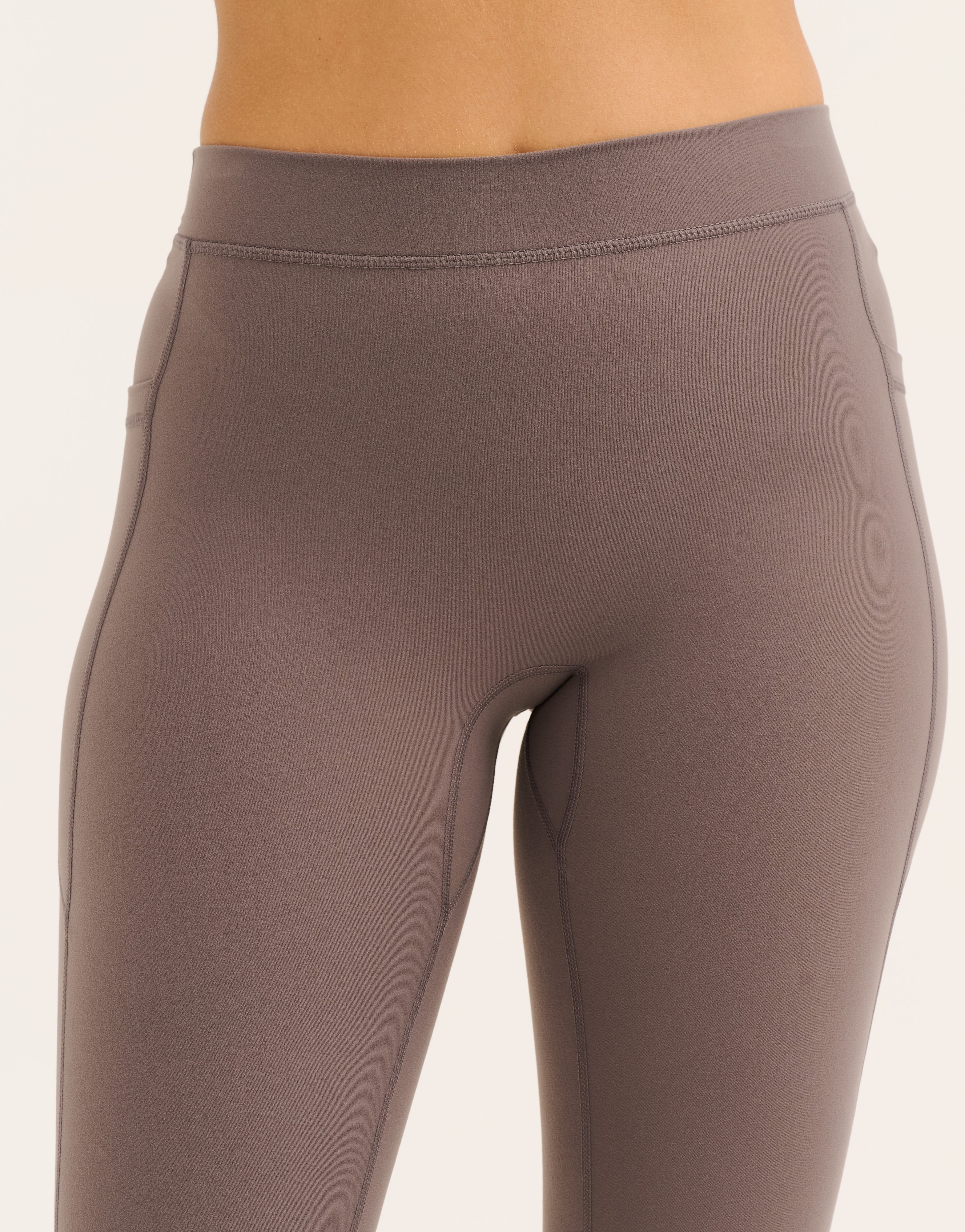 Ascend Pocket Mid-Waist Leggings 28" - Slate Grey