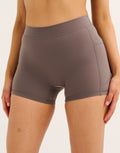 Ascend Pocket Mid-Waist Shorts 4" - Slate Grey