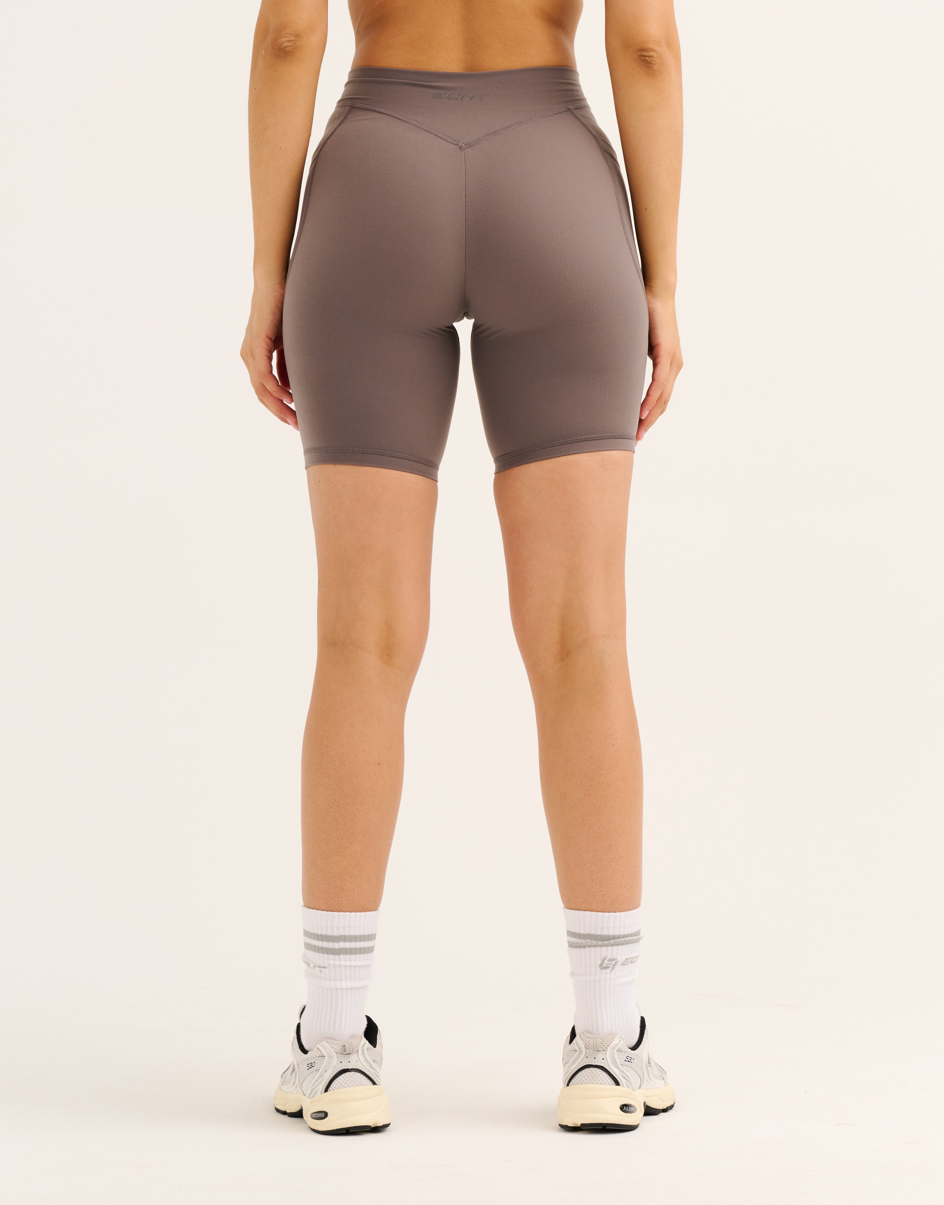 Ascend Pocket Mid-Waist Shorts 8" - Slate Grey