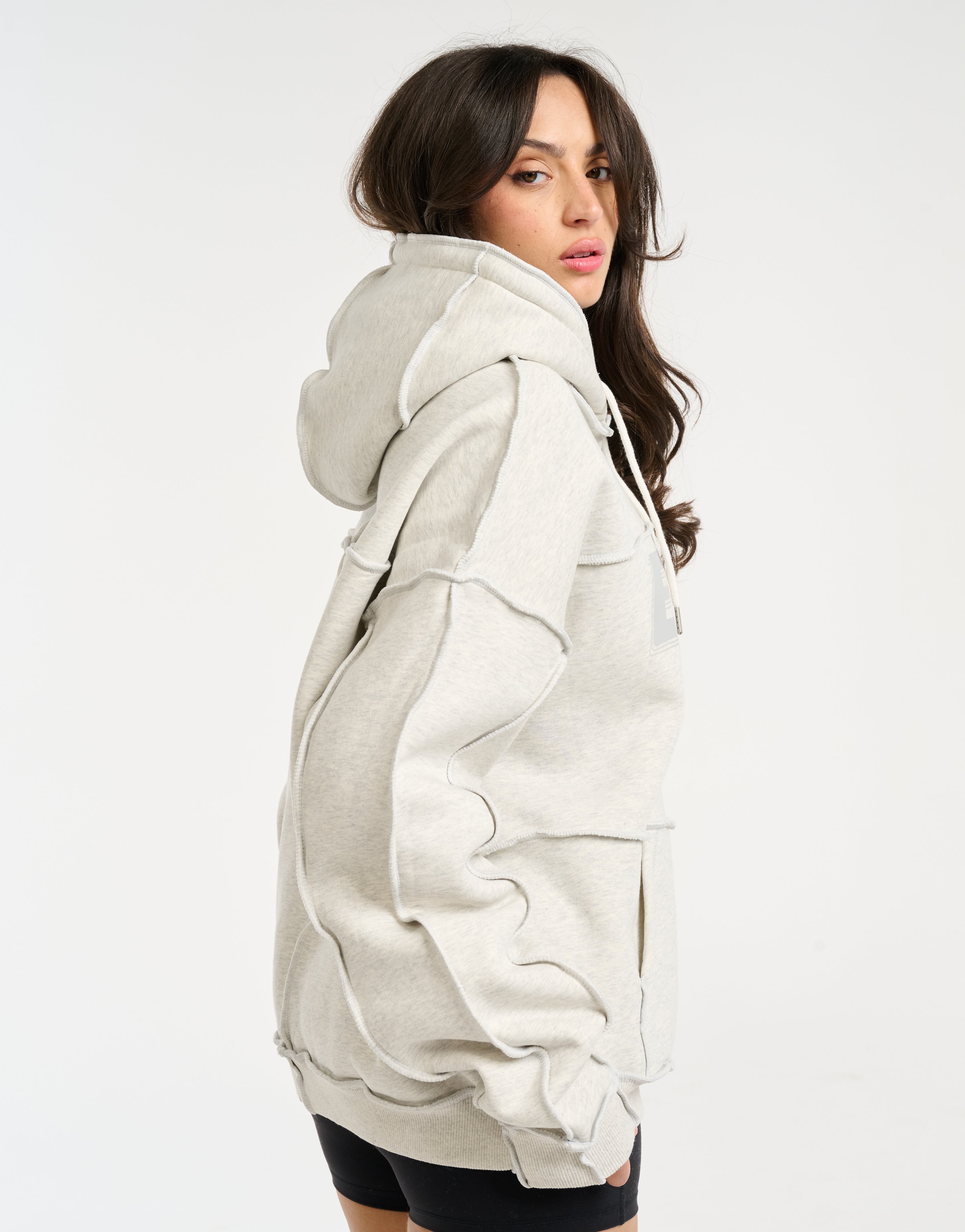 Track Hoodie - Heather Grey