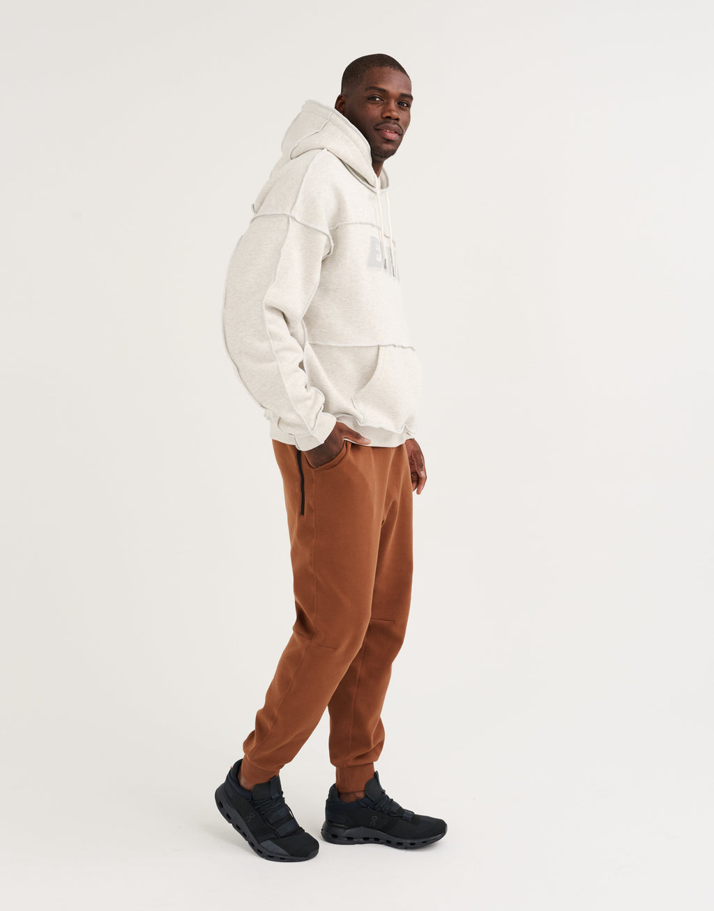 Track Hoodie - Heather Grey