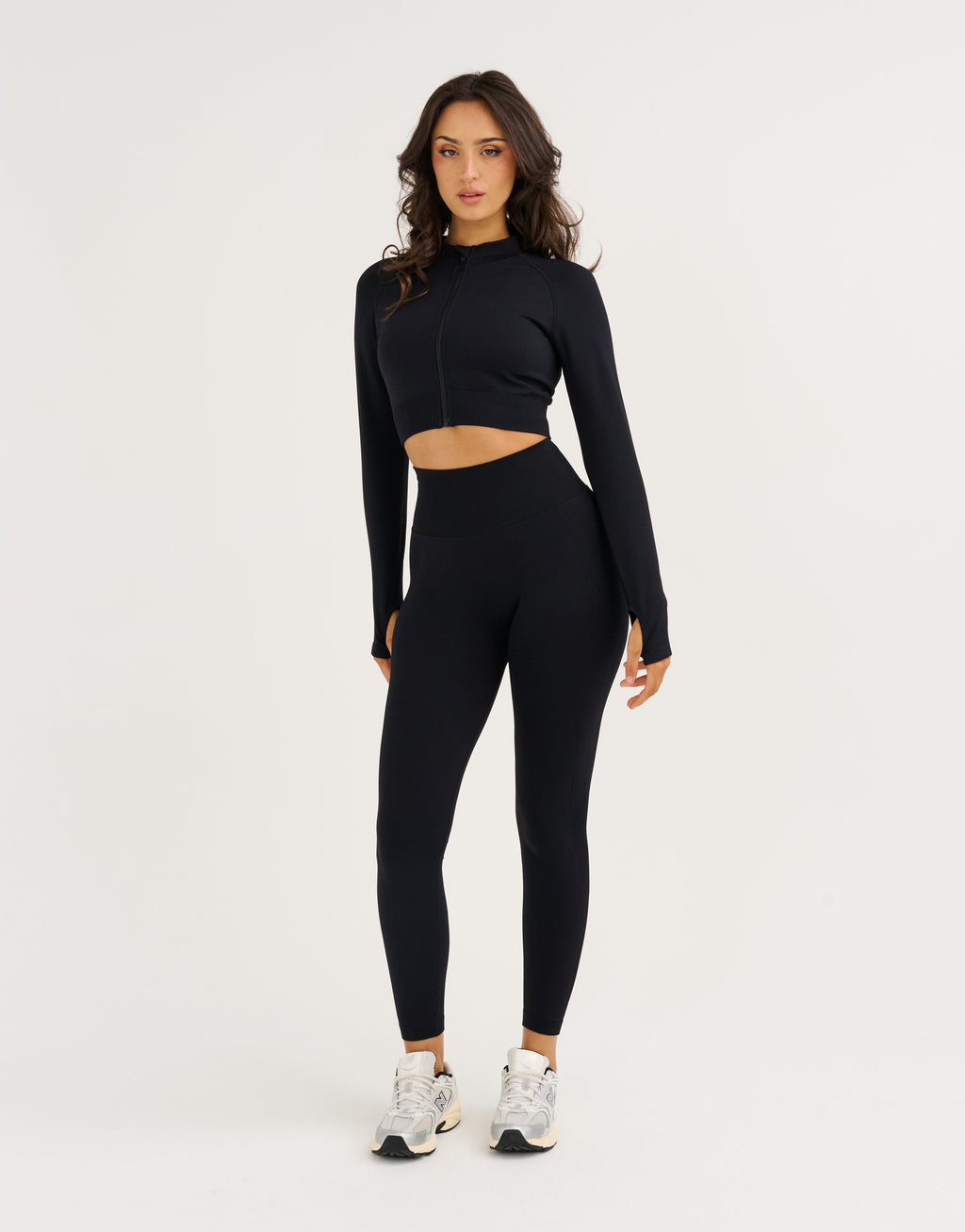 Arise Essential Zip-Up Long Sleeve - Stealth Black